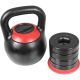 Gorilla Sports kettlebell, nastavitelná hmotnost 8 - 16 kg