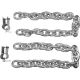 Gorilla Sports Sada zátěžových řetězů, chrom, 2 x 16 kg