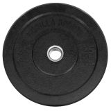 Gorilla Sports Ocelový kotouč potažený pryží, černý, 25 kg