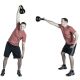 MOVIT Kettlebell činka, 18 kg, černá