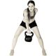 MOVIT Kettlebell činka, 18 kg, černá