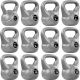 Movit Kettlebell činka, 20 kg, šedá/černá