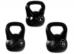 MOVIT Sada 3 kettlebell činek, černé, 26 kg