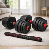 Nakládací činky 2v1 – jednoruční i obouruční, 30 kg