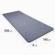 Gymnastická podložka XXL 210 × 110 × 2 cm šedá