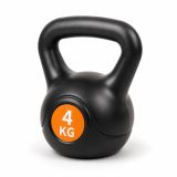 Kettlebell 4 kg plastový s cementovou výplní