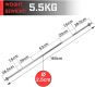 Physionics Činková chromovaná tyč 120 cm + hvězdicové zámky