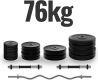 PHYSIONIC Vzpěračský set se závažím, hvězdicové zámky, 76 kg