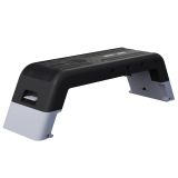 GORILLA SPORTS® stepper a lavice 2v1, nastavitelná, černá