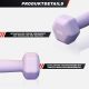 Gorilla Sports Hexagonální neoprenové činky 2x1 kg, fialové