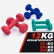 Sada fitness činek 12 kg s neoprenem a stojanem