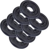 ScSPORTS Sada závaží 4 kg, 8x 0,5 kg, litina, otvor 30/31 mm