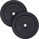 ScSPORTS Litinové kotouče 25 kg, 30/31 mm, sada 2 ks
