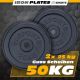 ScSPORTS Litinové kotouče 25 kg, 30/31 mm, sada 2 ks