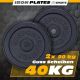 ScSPORTS Litinové kotouče 20 kg, 30/31 mm, sada 2 ks
