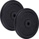 ScSPORTS Litinové kotouče 20 kg, 30/31 mm, sada 2 ks