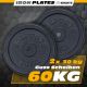 ScSPORTS Litinové kotouče 30 kg, 30/31 mm, sada 2 ks