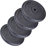 ScSPORTS Litinové kotouče 20 kg, 30/31 mm, sada 4 ks