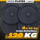 ScSPORTS Litinové kotouče 30 kg, 30/31 mm, sada 4 ks
