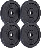 ScSPORTS litinové kotouče 20 kg set, 30/31 mm, černé závaží