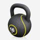 Gorilla Sports kettlebell činka, gumový povrch, 16 kg