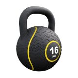 Gorilla Sports kettlebell činka, gumový povrch, 16 kg