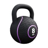 Gorilla Sports kettlebell činka, gumový povrch, 8 kg