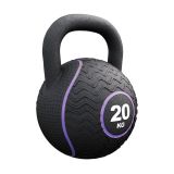 Gorilla Sports kettlebell činka, gumový povrch, 20 kg