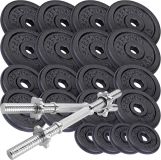 ScSPORTS Sada činek 70 kg – litinové kotouče, chromované osy