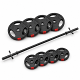 Nakládací činkový set 40 kg, osa 160 cm, 30 mm, černý