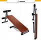 ScSPORTS Multifunkční lavice, ekokůže, hnědá, 120 kg