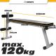 ScSPORTS Multifunkční lavice, ekokůže, černá, 120 kg