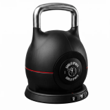 Gorilla Sports nastavitelný kettlebell, 2–20 kg, černý