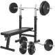 Gorilla Sports Posilovací lavice + nakládací set 100 kg