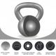 Gorilla Sports kettlebell činka, litinová, šedá, 20 kg