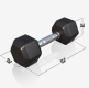 Gorilla Sports Šestihranná pogumovaná činka, 4 kg