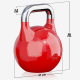 Gorilla Sports Soutěžní kettlebell, červený, 32 kg