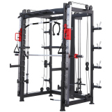 Gorilla Sports Multifunkční kladková věž, 219 cm,  černá