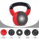 Gorilla Sports kettlebell činka, pogumovaný povrch, 22 kg
