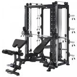 Posilovací multipress s kladkami a lavicí, vedená osa 250 kg