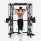 Posilovací multipress s kladkami a lavicí, vedená osa 250 kg