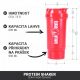 Gorilla Sports Shaker s přihrádkou, 500 ml, červený
