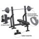 Bench press lavice s olympijskou osou a kotouči 130 kg