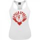 Gorilla Sports Dámské sportovní tílko, bílá/červená, S