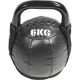 Gorilla Sports Kettlebell 6 kg, kožený, černý