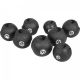 Gorilla Sports Medicinbal set Black Silver, 52 kg