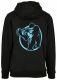 Gorilla Sports Mikina s kapucí, černá/neonově tyrkysová, 2XL