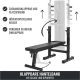 Gorilla Sports Set skládací lavice, činky 100 kg, podložky