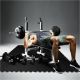 Gorilla Sports Set skládací lavice, činky 100 kg, podložky