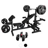 Multifunkční posilovací stanice s 100kg setem černá/bílá